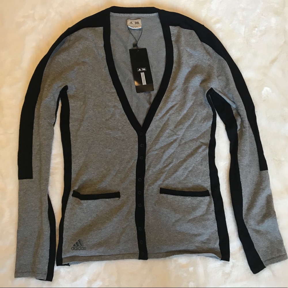 NWT ADIDAS GOLF 🏌️‍♀️ Button color block cardigan